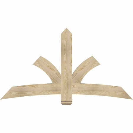 Ekena Millwork Davenport Rough Sawn Timber Gable Bracket, Douglas Fir, 72"W x 39"H x 2"D x 6"F, 13/12 Pitch GBW072X39X0206DAV00RDF